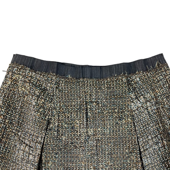 COTÉLAC CONFETTI DOT TIE SILK BOX PLEAT MINI SKIRT - Picture 4 of 16